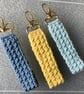 Crochet Wristlet Keyring Keychain - Image 1
