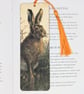 Hare - wooden bookmark,  British wildlife gift  - Image 1