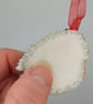 Bead Embroidery Robin Decoration: Handmade Ornament for Christmas decor - Image 4