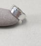 8mm Wide Hammered Sterling Silver Ring - Image 2