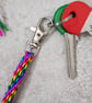 Rainbow Tassel Keychain, Rainbow Keyring - Image 4