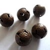 5 filigreen copper balls