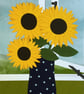 Sunflowers - flower art print - gardens
