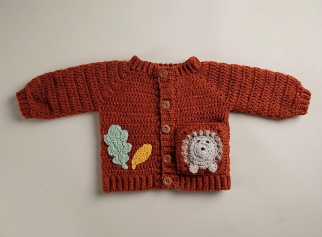 Unisex crochet baby cardigan- baby gift