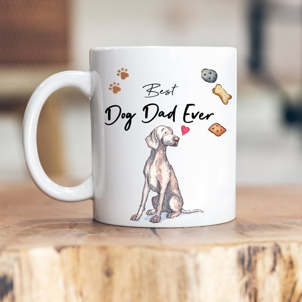 Best Dog Dad Weimaraner Ceramic Mug