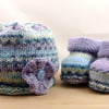 Hand Knitted Hat & Booties