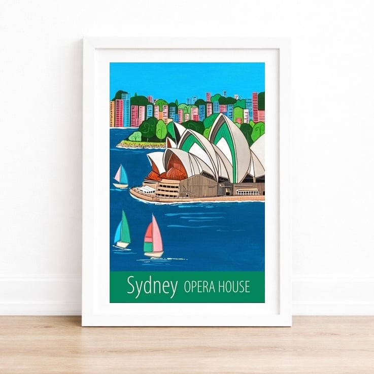 Sydney travel poster print by Artist Susie West