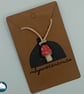 Domed top Toadstool Ceramic Necklace