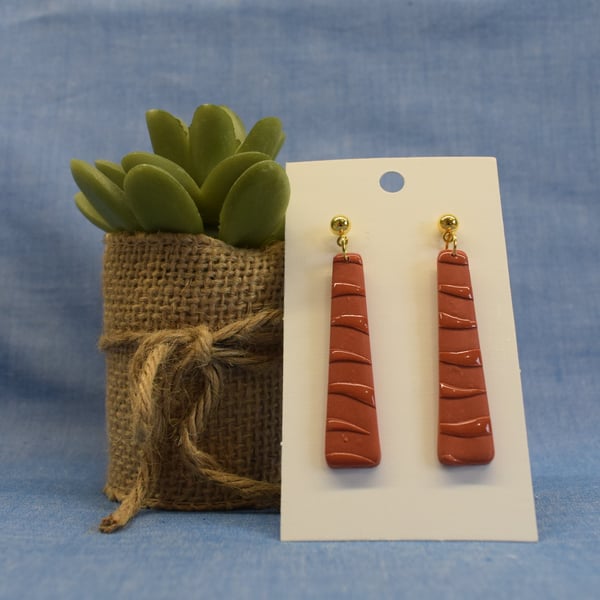 Ripple Long Drop Earrings