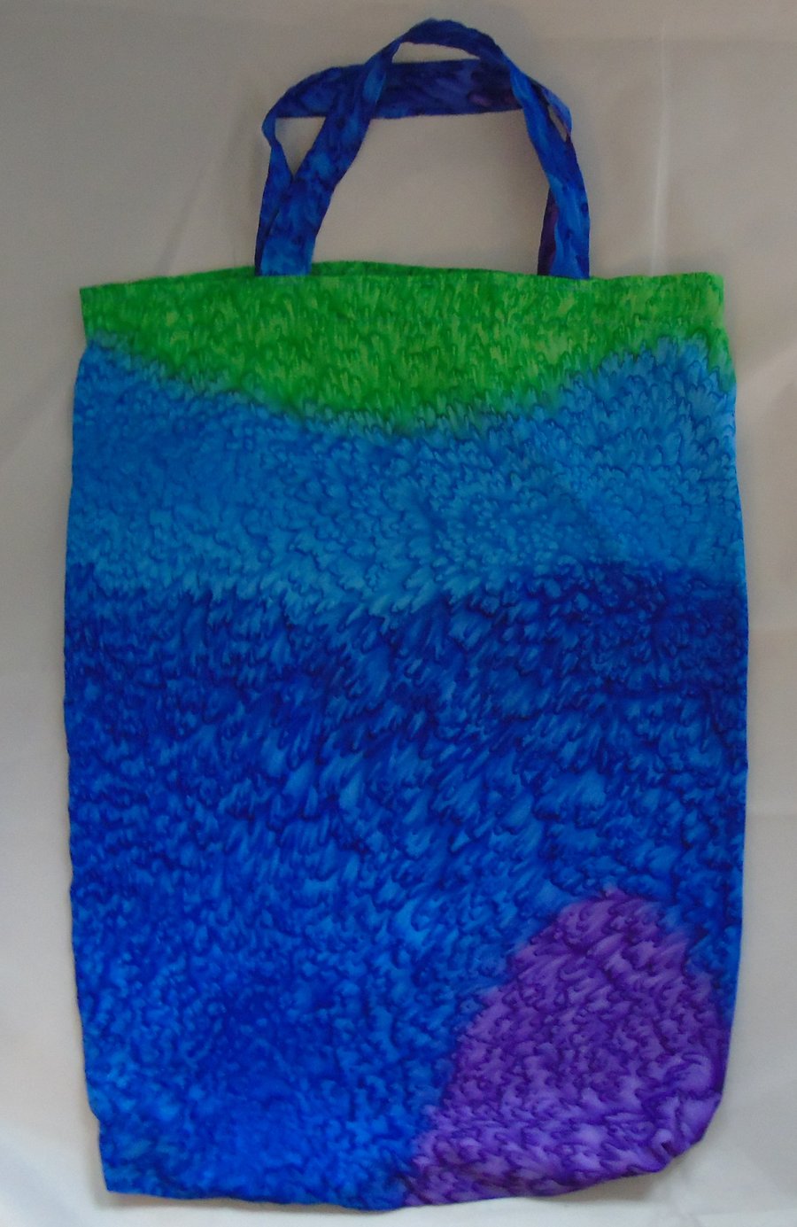 Silk Shopping or Tote Bag - Colourful Design 