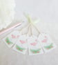 Flamingo Gift Tags - set of 4 tags - Image 1