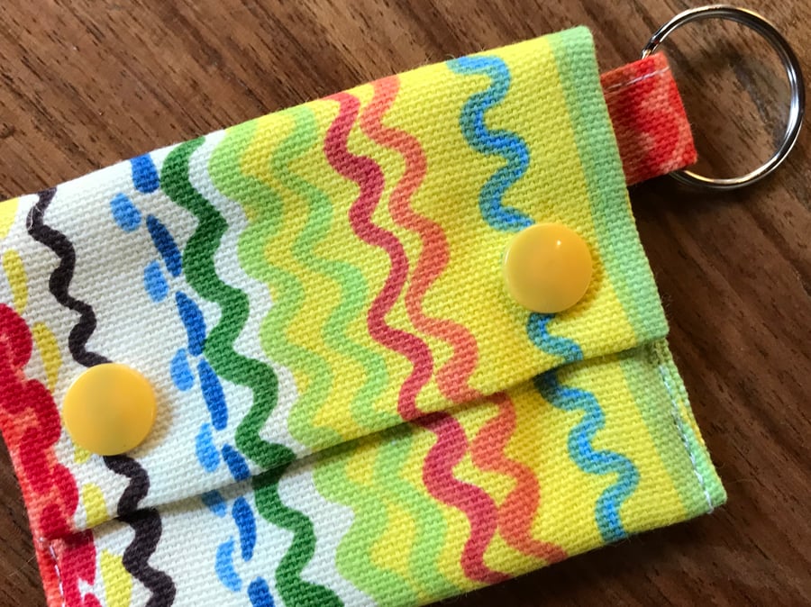 Diddy fabric key ring coin purse