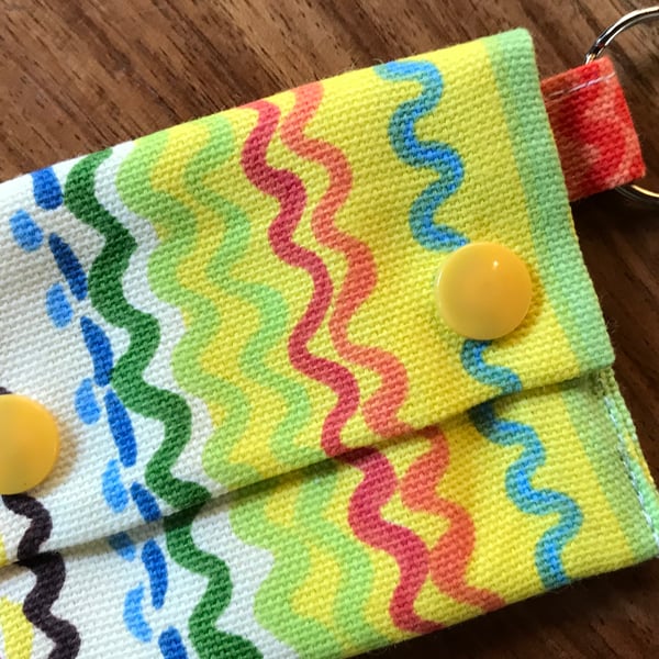 Diddy fabric key ring coin purse