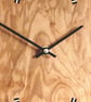 Diamond Pendulum Wall Clock In Olive Wood and Black Walnut with Inlaid Markers. - Image 6