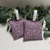 Set of 2 Lavender Sachets: Purple Floral Fabric, New Home, Sleep Pillows