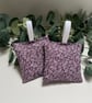 Set of 2 Lavender Sachets: Purple Floral Fabric, New Home, Sleep Pillows