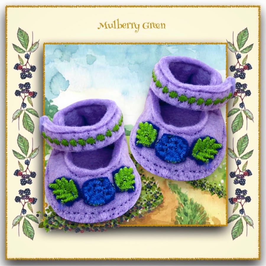 Reserved for June - Lavender Embroidered Shoes