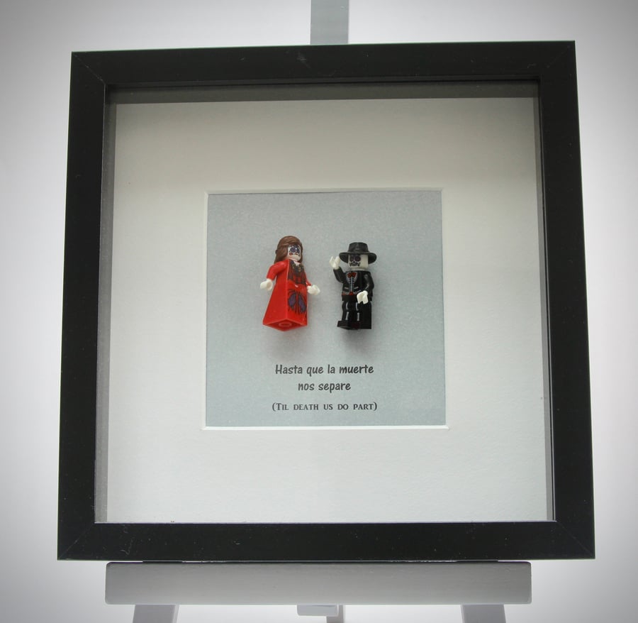 Day of the Dead Bride and Groom mini figure frame