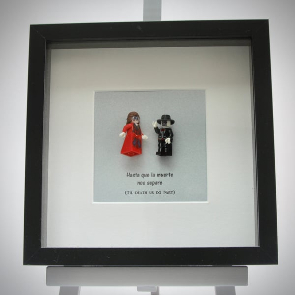 Day of the Dead Bride and Groom mini figure frame