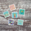 Spring and Summer Flower Envelope Stickers - Set of 6