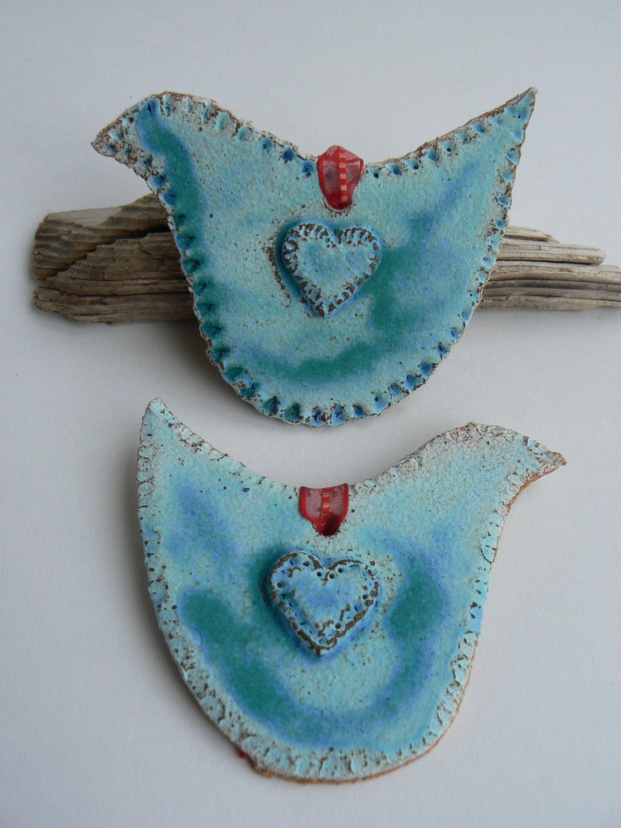 Pair of Scandinavian Love Birds