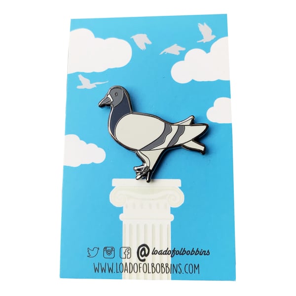 Fred the pigeon hard enamel lapel pin 