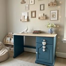 Pine Desk , Dressing Table , Refurbished, Hand-painted