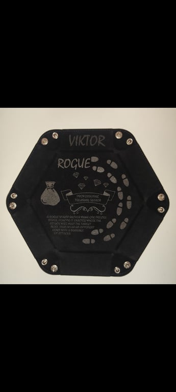 Rogue Dice Tray – Engraved Dungeons & Dragons Accessory