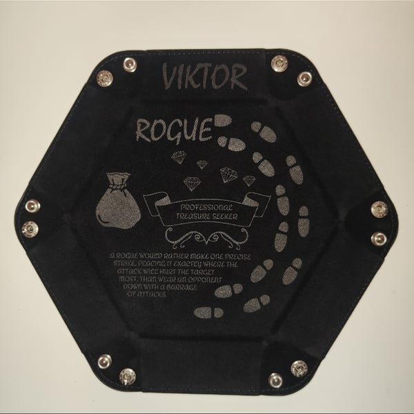 Rogue Dice Tray – Engraved Dungeons & Dragons Accessory