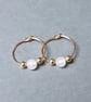 Gold Filled Hoops - Quartz white small - Image 2