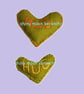 Pocket Hug Large, Felt Olive Green with Orange stitching - Image 3
