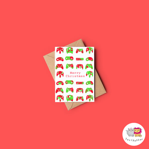 Gamer Christmas Card, A6 Christmas Card