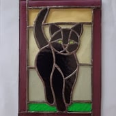 Crafty Cat Stained Glass Art
