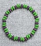 Green and Purple Wooden Rondelle Elastic Bracelet - Image 2