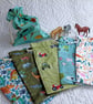 Toy storage or gift bag - Dinosaur, safari, zoo, farm themes - drawstring - Image 3