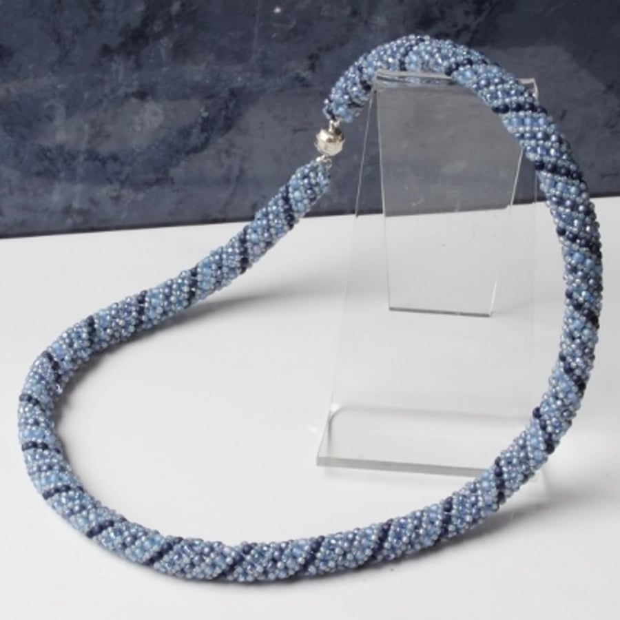 Got the Blues Russian Spiral Necklace