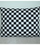 Tempur Travel Pillow Cover Black and White16"x12" 12x16 Ska Check