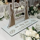 Wedding Arch Mrs & Mrs Personalised Romantic Lesbian Wedding Table Centrepiece