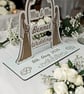 Wedding Arch Mrs & Mrs Personalised Romantic Lesbian Wedding Table Centrepiece