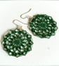 Green Doily Earrings - Image 2