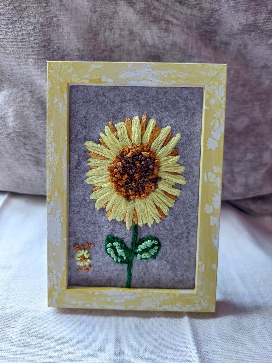 Hand embroidered flowers 