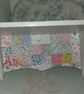 Wooden Wall Shelf Storage Made Using Cath Kidston Rare Vintage Patchwork Design  - Image 9