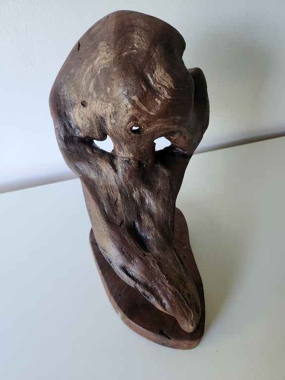 Hand-carved Venetian-style wooden mask