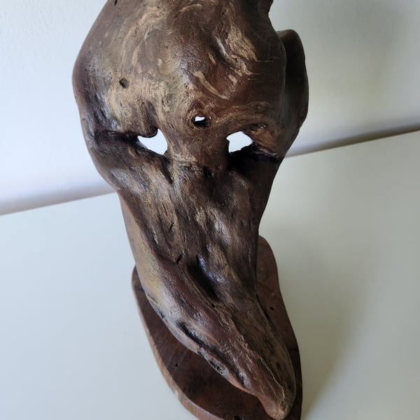 Hand-carved Venetian-style wooden mask