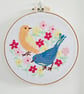 Colourful Birds Cross-Stitch Wall Art – Framed Home Décor