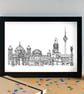 Berlin Skyline Art Travel Print - Image 2