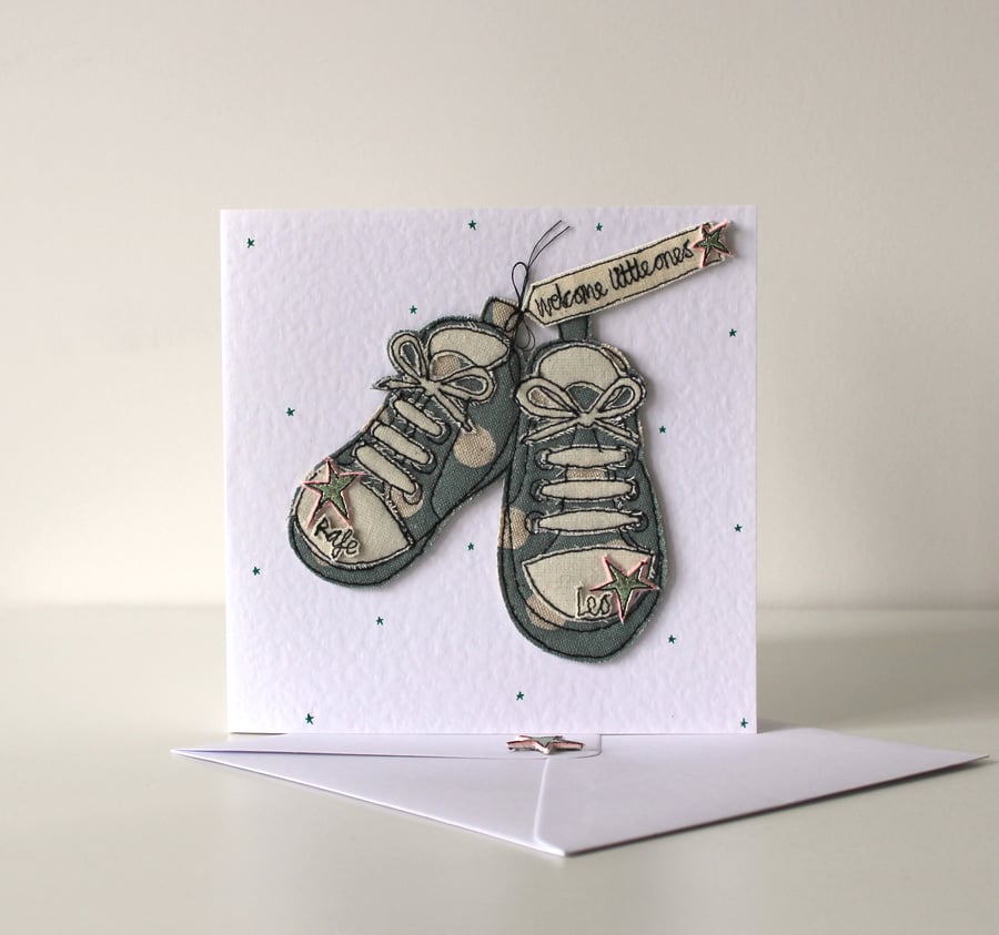 Special Order for A.M - 'Welcome Little Ones' - Handmade New Baby Card