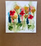 Hand Painted impressionistic floral Greeting Card original art. - Image 3