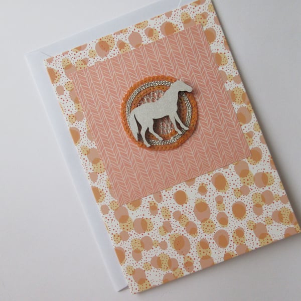 Horse Pony Blank Greetings Card suitable for Happy Birthday Thank You etc