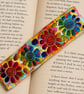 Handmade Embroidered Fabric Bookmark Textile Art Book Lover Gift  - Image 2
